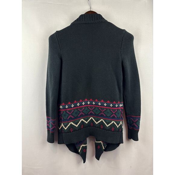 Women’s Black Label Ralph Lauren Petite Small Black Argyle Cardigan - Picture 3 of 5